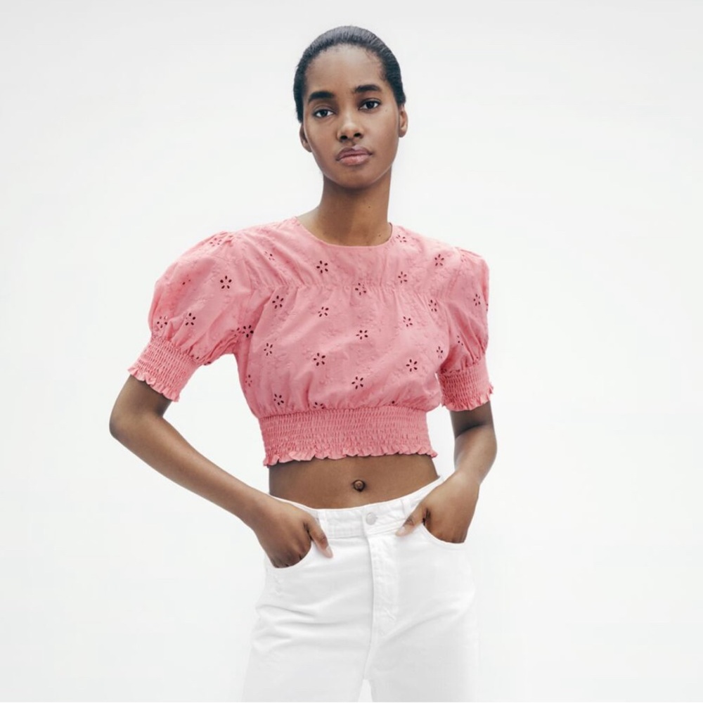 Pink Zara crop top